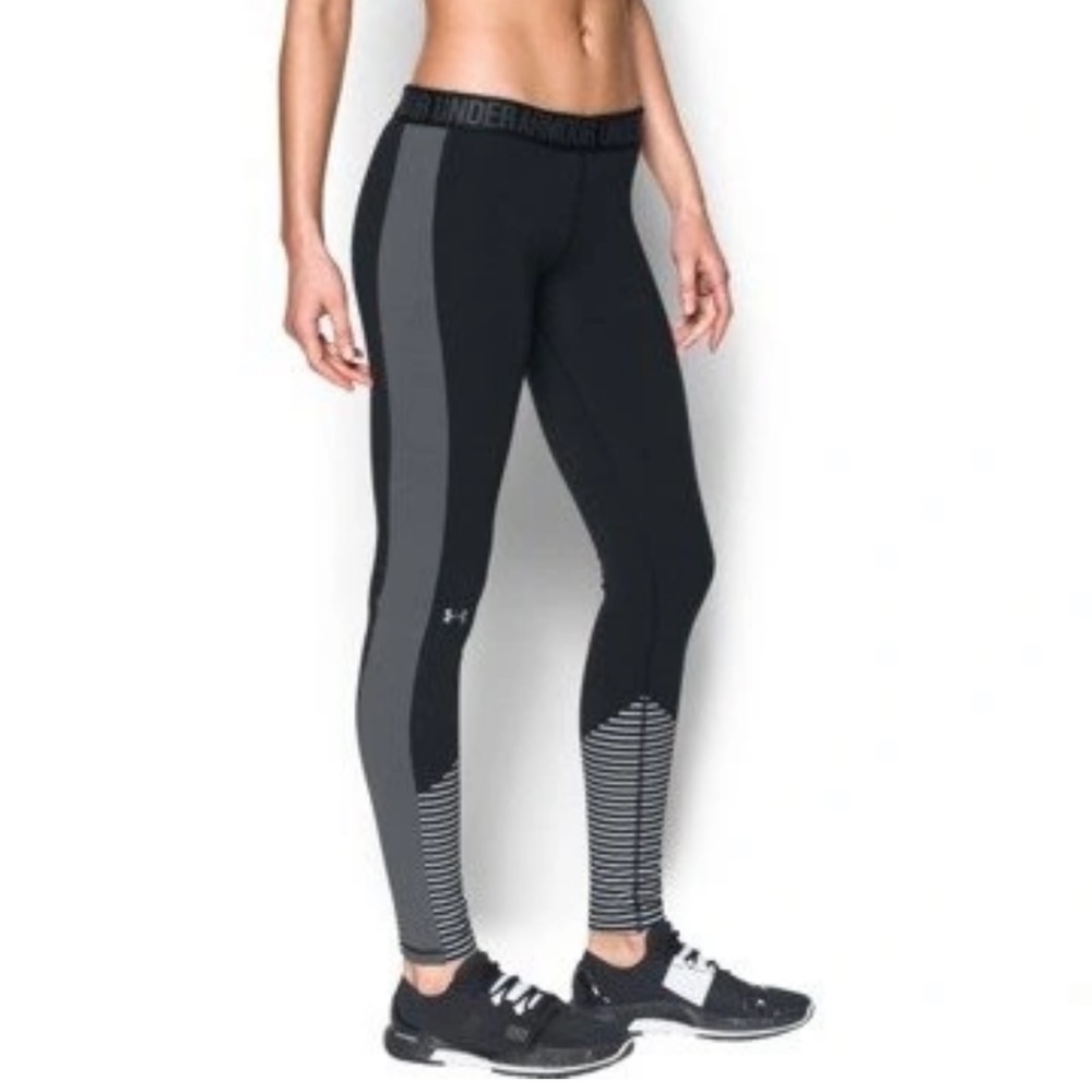 Under Armour Leggings Size XS Neutral Cotton Athletic Grey Black X-Small UA